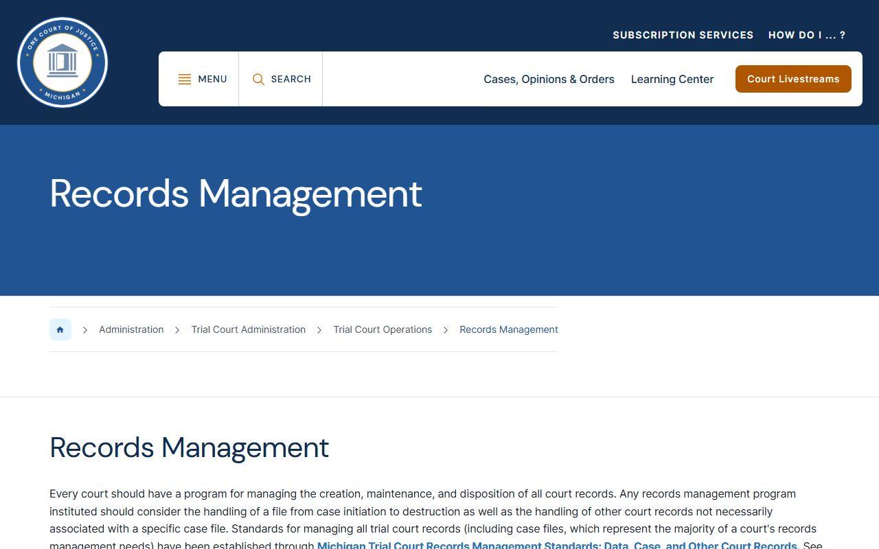 Clare County court records management framework overview
