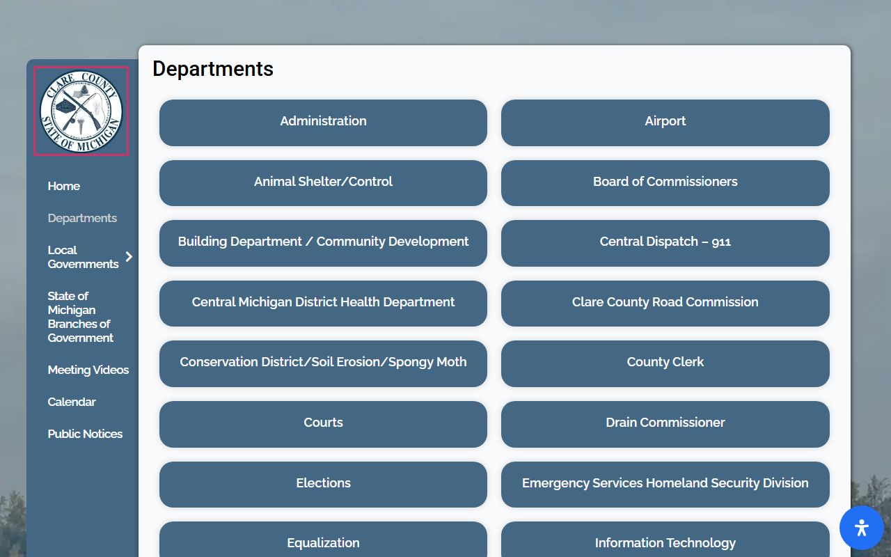 Clare County court records and county department listing